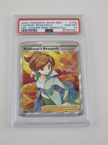 PSA 10 Professor's Research Juniper SWSH152 2022 Pokemon #152 Full Art Promo #SW