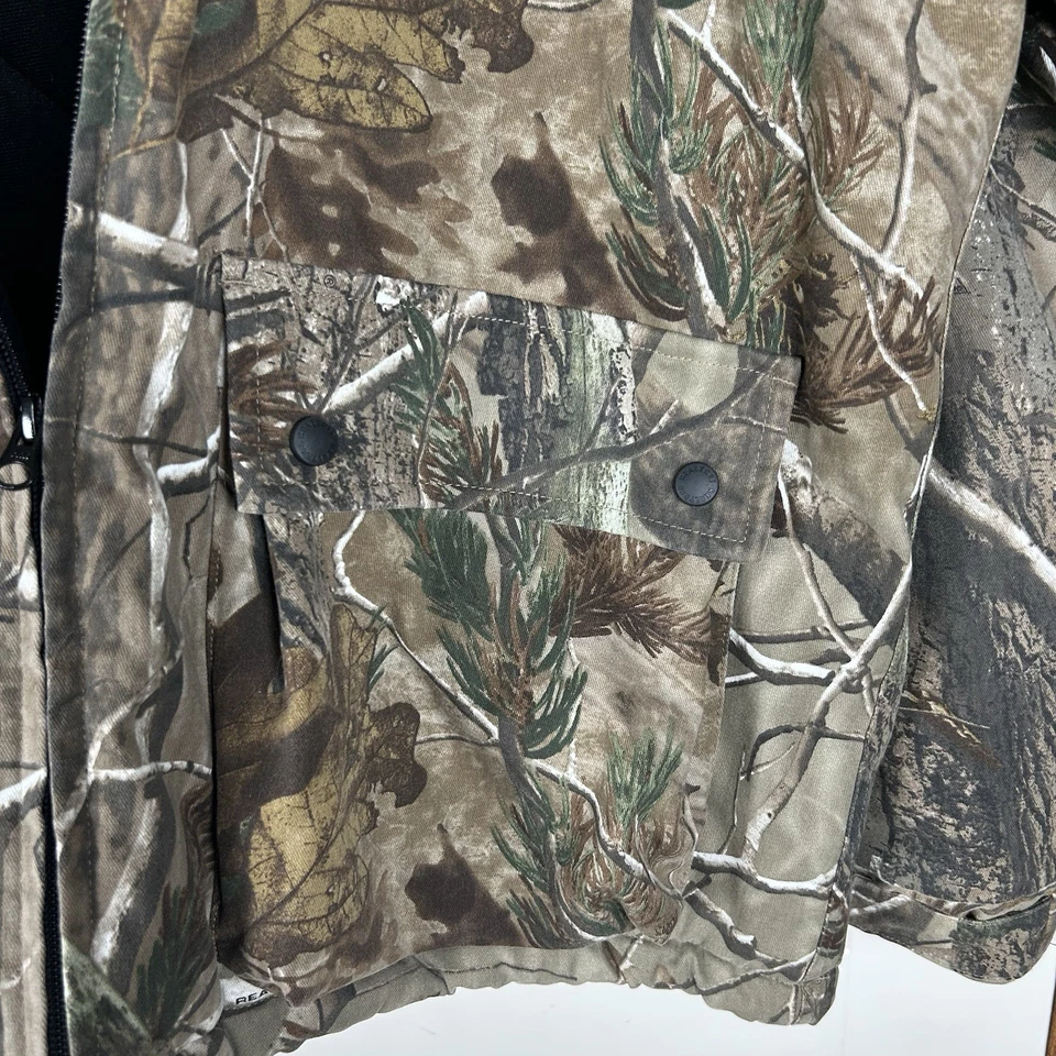 Realtree Camo Hunting Jacket Men’s Large Insulated Hooded Full Zip Cold Weather - Image 4 of 4