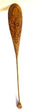 Antique Souvenir 23" Wooden Canoe Paddle, Hand Made, 1900’s, Religious Decor