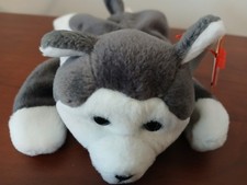 Vintage 1996 Ty Beanie Babies Nanook 8" Bean Bag Plush w/Original Tags -Errors
