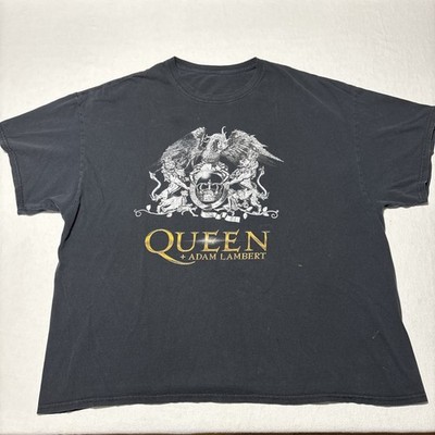Queen + Adam Lambert 2019 Rhapsody Tour Date Shirt Adult 2XL Concert Rock Band