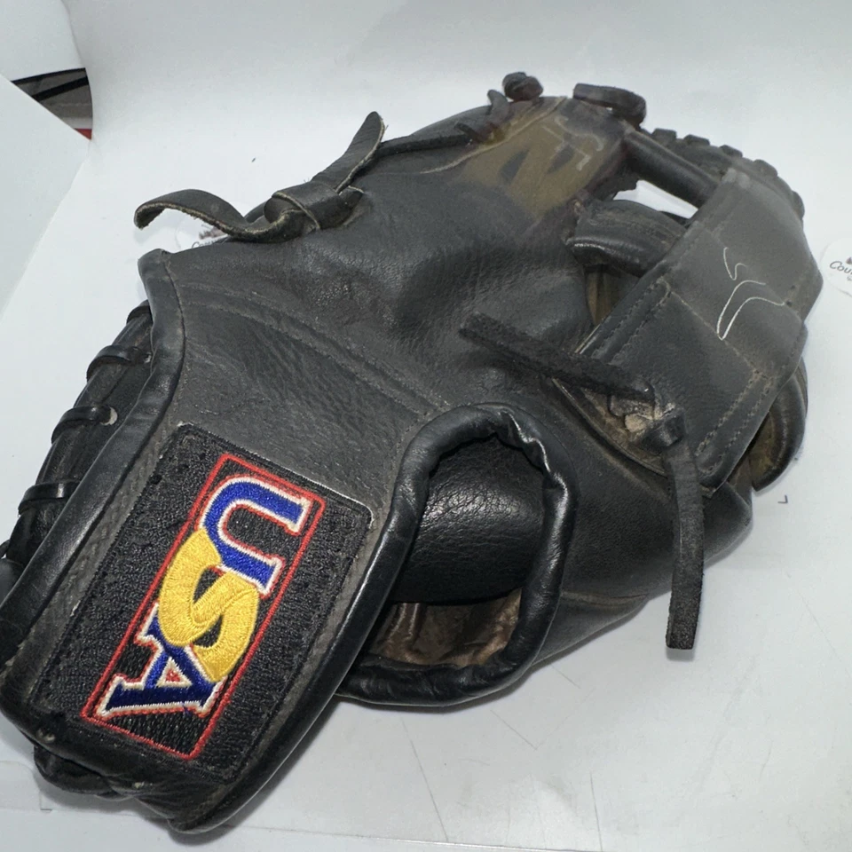 "Guante de béisbol de cuero negro Nokona American Defender AMG-1250 12"" LHT de colección" Foto 3 de 4