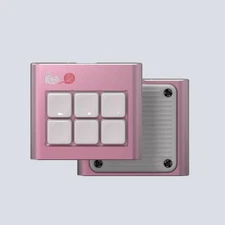 RAMA WORKS M6-C Hazakura 6-Key Macro Pad — CNC Aluminum Hot-Swap VIA/QMK NIB