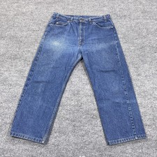 Vintage Levis 505 Jeans Mens 36x26 Blue Straight Leg Orange Tab