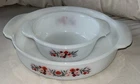2 Vintage Anchor Hocking Fire King Primrose  Dishes No Lid 1 Pt and 8 inch EUC