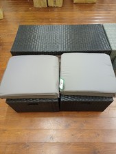 Rattan Coffee Table, Stools and Cushions