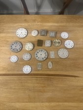 Antique Pocket Watch And Wrist Faceplate Lot Of 20 For Parts Waltham,Elgin, Ect