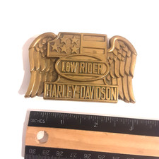 VINTAGE 1981 HARLEY DAVIDSON LOW RIDER BARON BUCKLES SOLID BRASS BELT BUCKLE