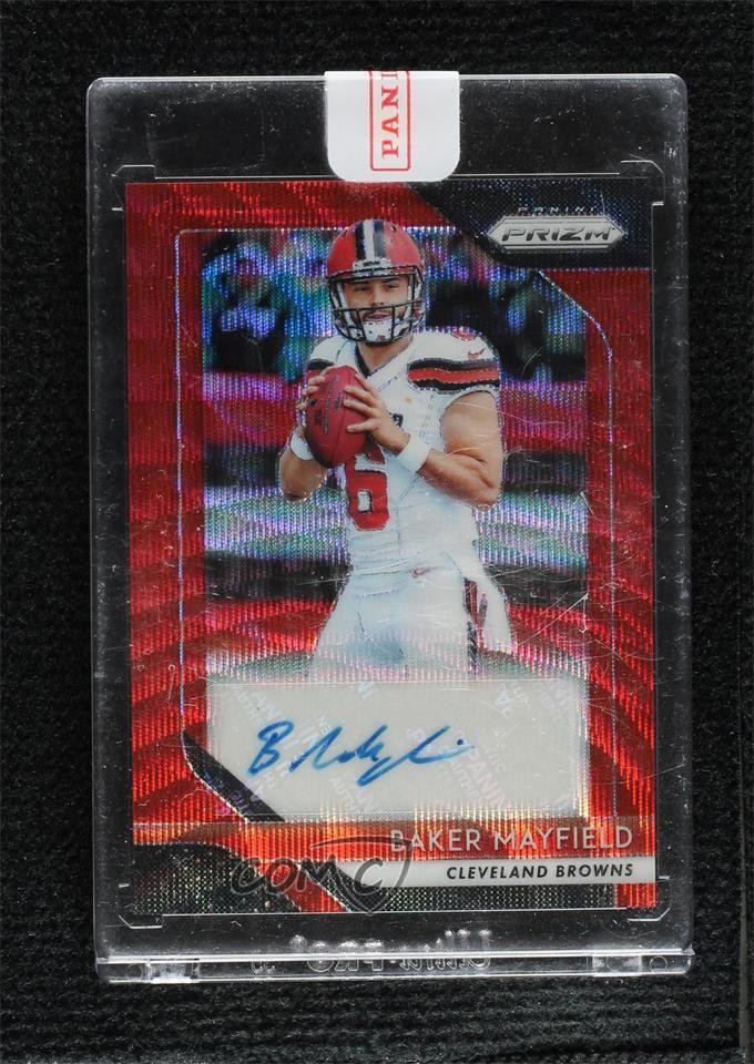 2018 Panini Prizm Rookie Red Wave 132/199 Baker Mayfield #RA-BM Auto RC 6m7