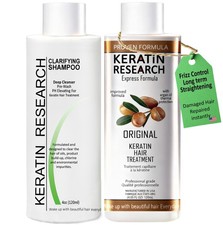 Brazilian Keratin Hair Straightening Complex (2x 120ml) - Blowout Long-Lastin...