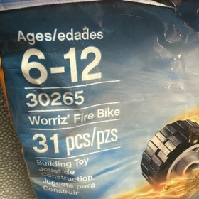 LEGO Legends of Chima 30265 Worriz Fire Bike (polybag) New 31pc Orange Retired