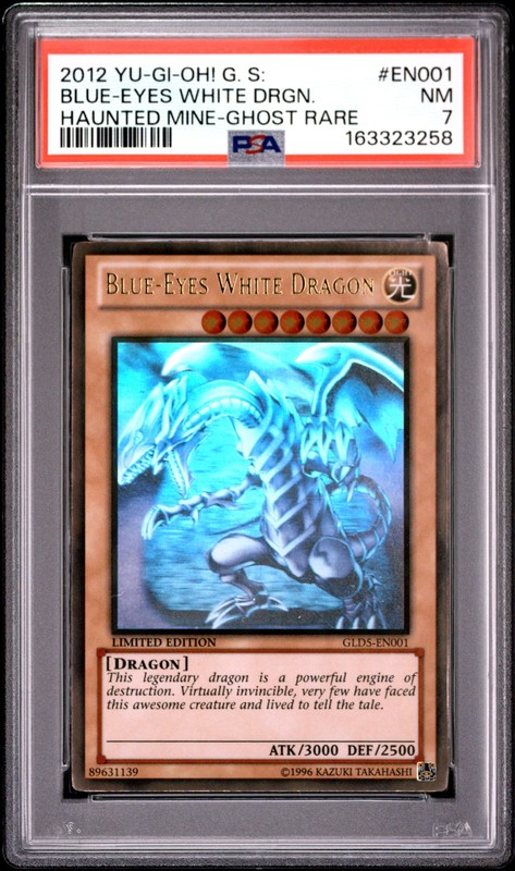 Blue Eyes White Dragon GLD5-EN001 Ghost Rare Yugioh PSA 7 *258