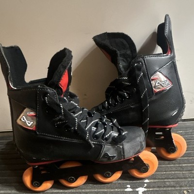 Alkali CA5 Lithium Inline Hockey Skates Size 5 Black/Red ABEC 9 Stiff Lace