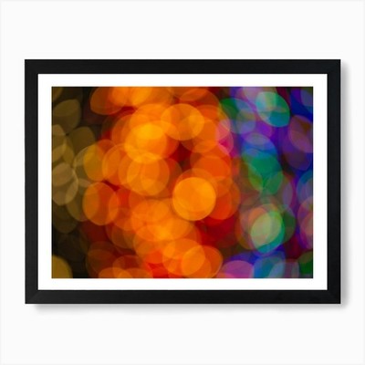Weihnachtsbeleuchtung Bokeh Kunstdruck gerahmt Wandbild Poster Leinwanddruck Bild