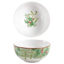 222 Fifth Christmas Foliage Soup Cereal Bowl 8690069