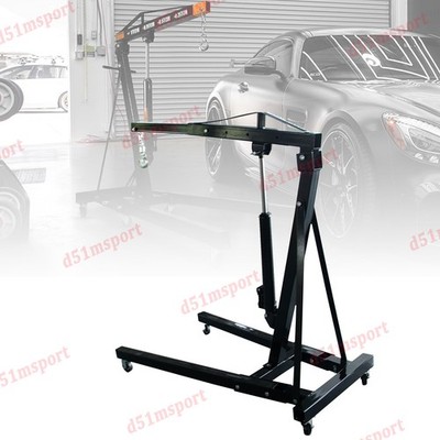 1Ton Adjustable Hydraulic Engine Crane Stand Hoist lift Jack Hydraulic Folding
