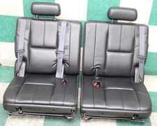 Worn 08 Yukon Black Leather Rear Back 3rd Row Removable Seats Pair Oe Oem Worn 08 Yukon Black Leather Rear Back 3rd Row Removable Seats Pair Oe Oem