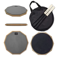 Snare Drum Practice Pad,12-Inch Practice Drum Pad,Double Sided Silent Drum Pa...