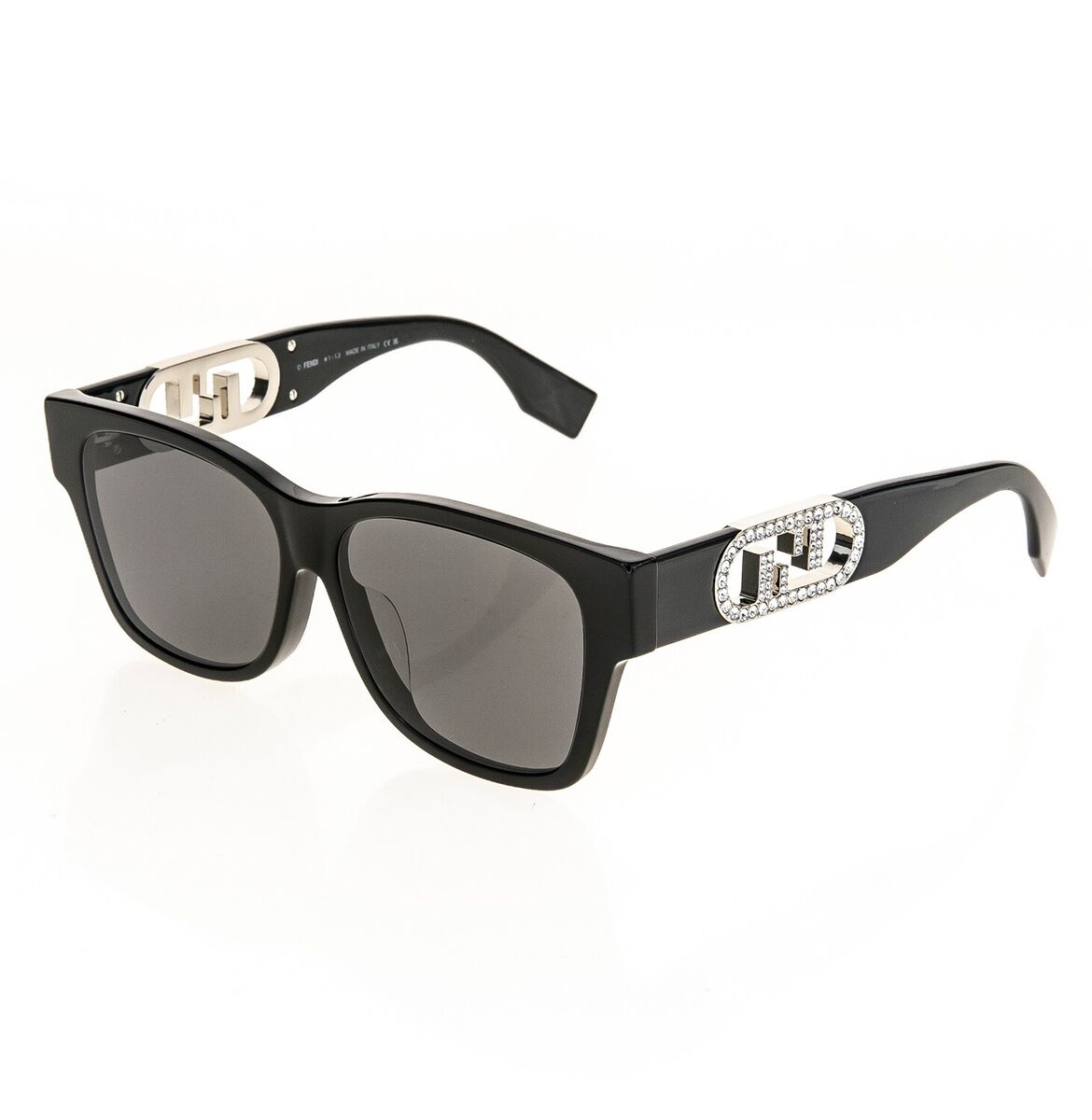 FENDI O'LOCK 40081 Black Fashion FF Crystal Lock Logo Unisex FENDI O'LOCK 40081 Black Fashion FF Crystal Lock Logo Unisex