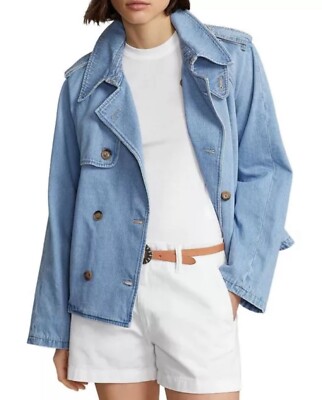 Polo Ralph Lauren Denim Oversized Trenchcoat Größe M Damen