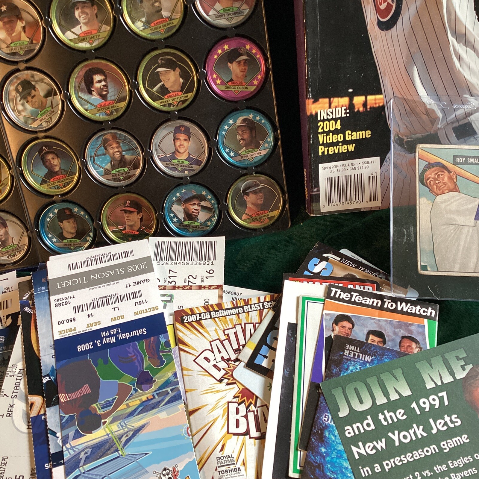 Huge All Sport Oddball Lot - Vtg, tickets, unopened packs, schedules & more