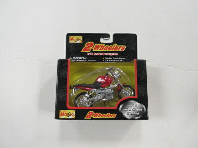 MAISTO 2-WHEELERS 1:18 SCALE RED MOTORCYCLE SEALED