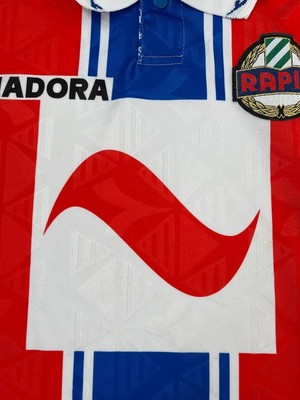 Maillot Domicile Vintage SK Rapid Wien 1994-1995 – Diadora, Taille XL – Signé Par Des Joueurs