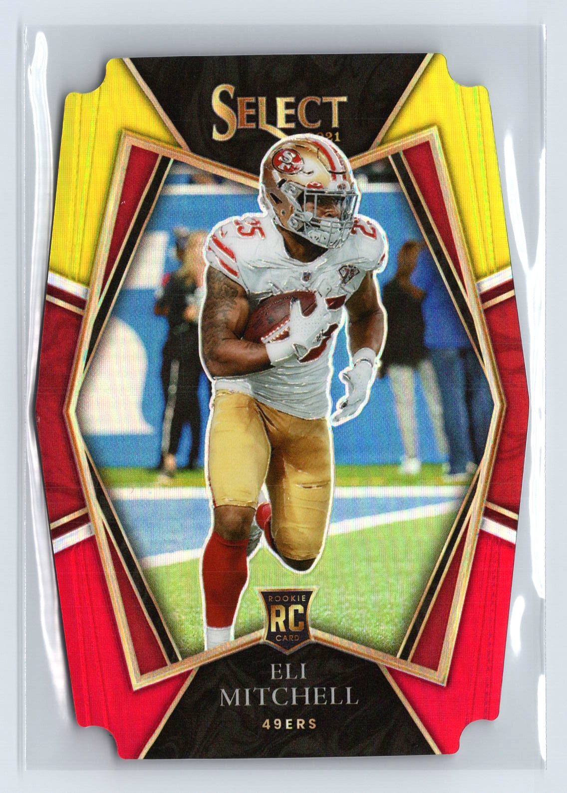 2021 Panini Select #192 Red Yellow Die-Cut Eli Mitchell RC Premier