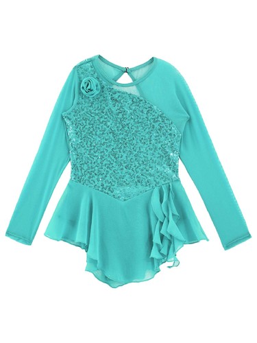 Kids Girls Ballet Dance Leotard Dress Gymnastics Figure Ice Skating Dancewear - Picture 37 of 74