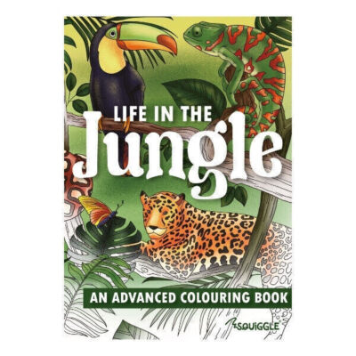 Life in The Jungle Advanced Colouring In Book - Adults De Stress Relaxation.