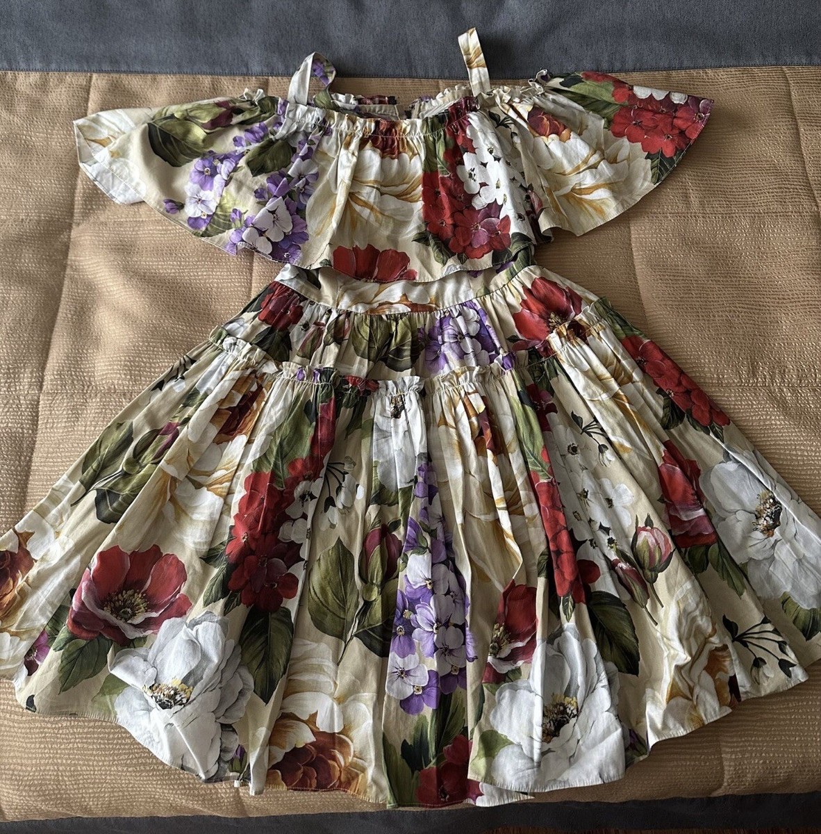 DOLCE & GABBANA FLORAL OFF SHOULDER DRESS | eBay