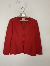 Adrianna Papell Womens Jacket 10 Red Mother Bride Holiday Party Wedding Cocktail