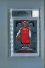 2019-20 Panini Prizm Base Russell Westbrook Beckett Encased Home Jersey Swatch