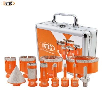 BGTEC Diamond Hole Saw Cutter 11pcs/box Drill Bit M14 Grinder for Tile Ceramic Marble