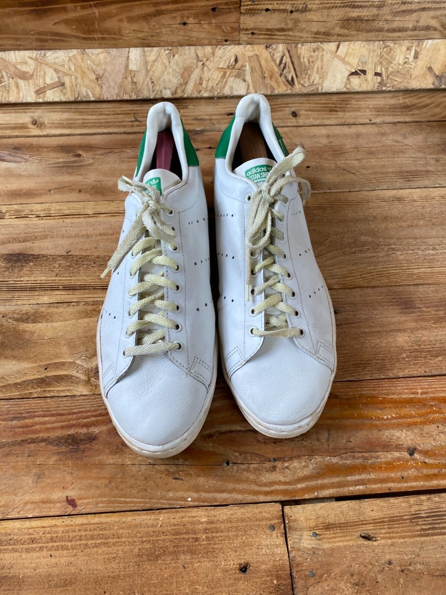 Vintage 80's adidas stansmith sz12,made in france white leather