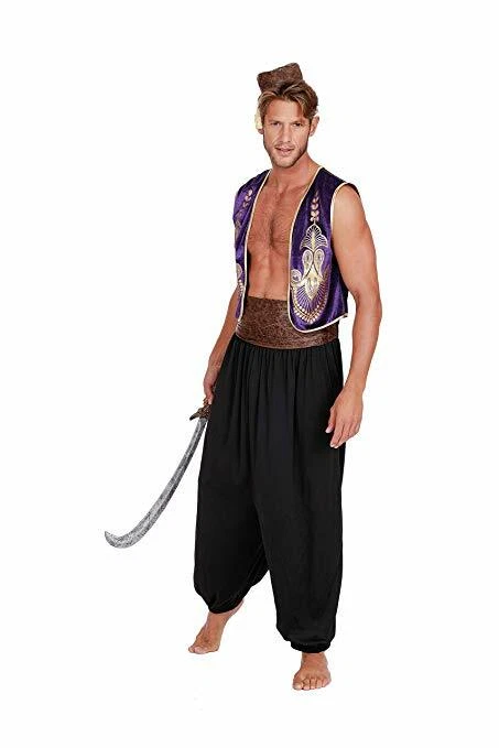 Dreamgirl Arabe Prince Sultan ALADDIN Adulte Hommes Déguisement Halloween 11561 - Photo 2/3
