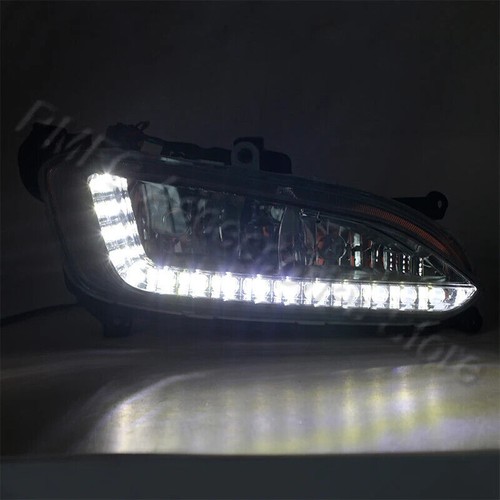 1Pair Fog Lamp DRL LED Daytime Running Light For Hyundai Santa Fe IX45 2013-2015 - Picture 10 of 11