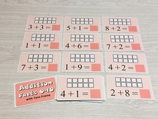 Addition 0-10 Ten Frames Learning Center- Laminated - Math Set
