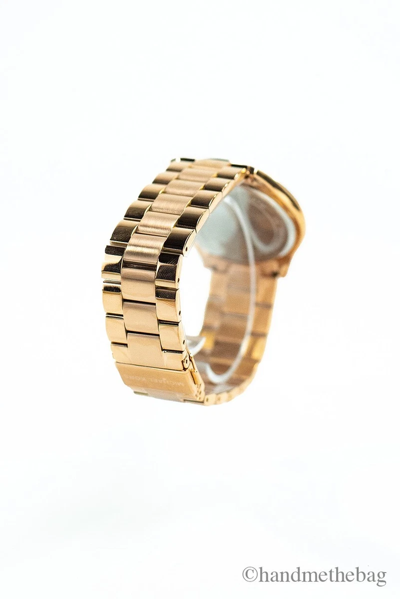 Michael Kors MK3197 Slim Runway Mono Rose Gold Toned Stainless Steel Watch