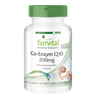 Coenzym Q10 200 mg - 90 Kapseln Ubiquinon - hochdosiert - VEGAN | fairvital