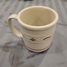 Vintage Longaberger Pottery Coffee Mug Cup Made in the USA Woven Tradition red