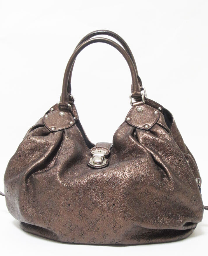 LOUIS VUITTON M95766 Mahina L Leather Tote Hand Bag Bronze Rare | eBay