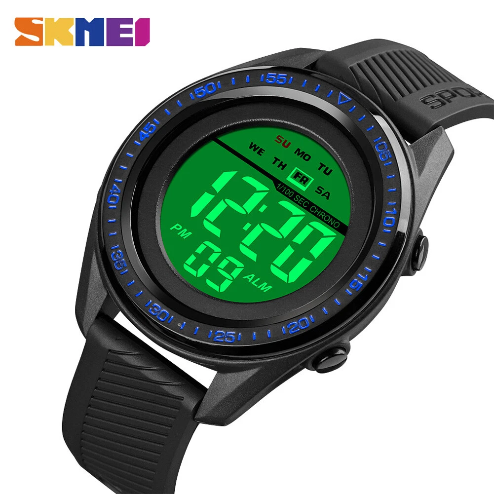 SKMEI Unisex Sport Watch LED Back Light Digital Display Alarm Wrist Watch 1638