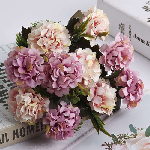 Artificial Rose Flower Bouquet Fake Plant Bunch Wedding Party Home Garden Decor - Picture 16 of 29