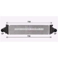 AVA Quality Cooling LadeluftküHler LuftgeküHlt Aluminium FüR Volvo V40 VO4297