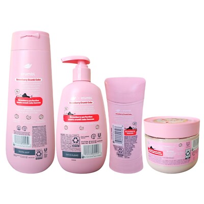 NEW Dove X Crumbl Set of Strawberry Crumb Cake Cookie Limited