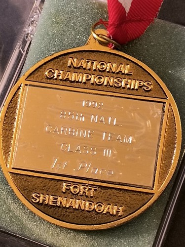 Civil War Reenactment Medal 1992 North South Skirmish Carbine 1st Fort Shenandoa - Picture 2 of 3