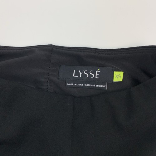 Lysse Nina Faux Leather Trim Leggings Black Knit Womens Size XS - Picture 6 of 11