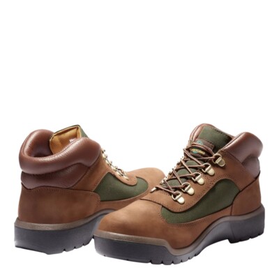 TIMBERLAND MEN'S WATERPROOF FIELD BOOT BROWN OLIVE BEEF BROCCOLI