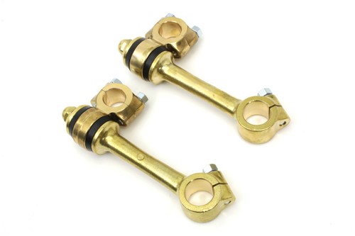 ELEVADORES DOGBONE ESTILO LATÓN FORJADO DE LA VIEJA ESCUELA 5-1/2"" FLANDERS 1"" BOBBER CHOPPER-2 - Imagen 2 de 4